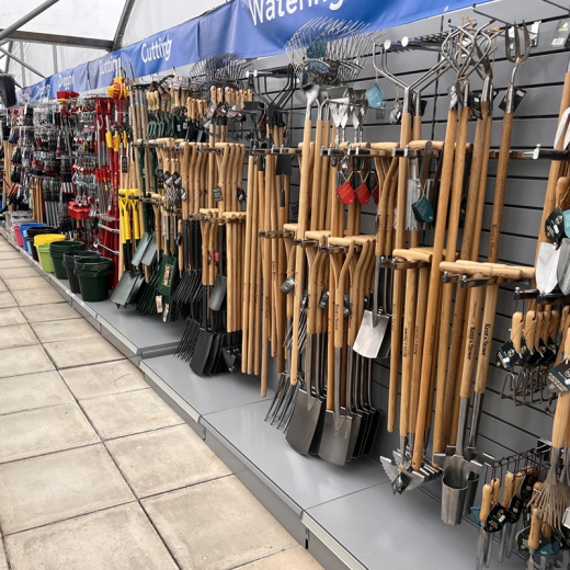 Goldcliff Garden Centre  - Metal Slatwall Shelving