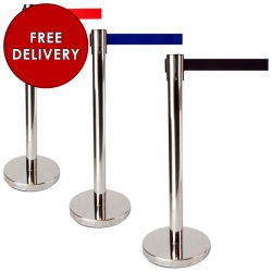 Retractable Belt Barriers - Free Delivery