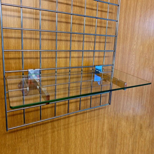 Picture of Gridwall Panel Glass Shelves (600mm Wide)
