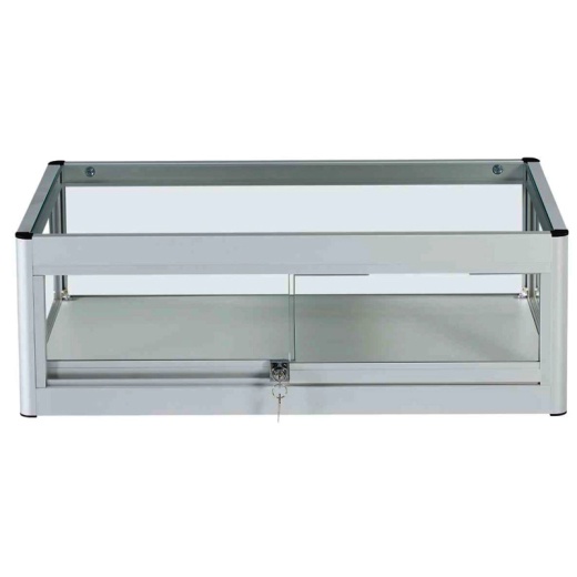 Image of Aluminium Frame Glass Countertop Showcase