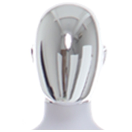 Uni-Shop - Female Chrome Egg Head Mannequin Matt White