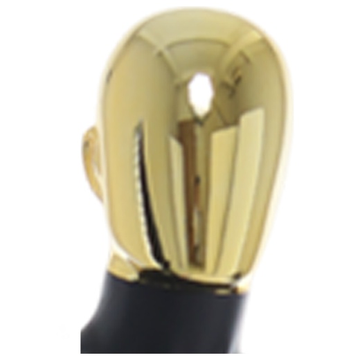 Uni-Shop - Male Gold Egg Head Mannequin Matt Black