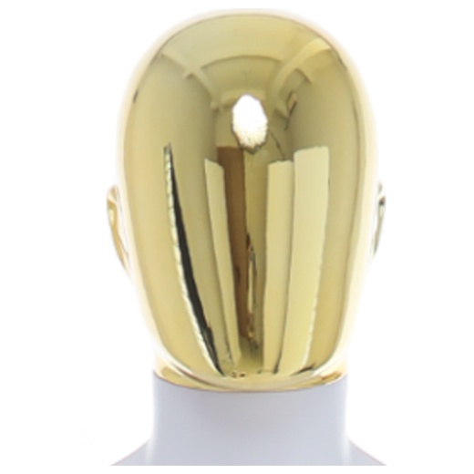 Uni-Shop - Male Gold Egg Head Mannequin Matt White