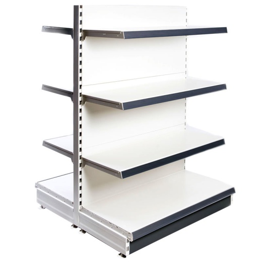 Retail Gondola Shelving - Cream/Silver Gondola Bay End Of Run Upright ...